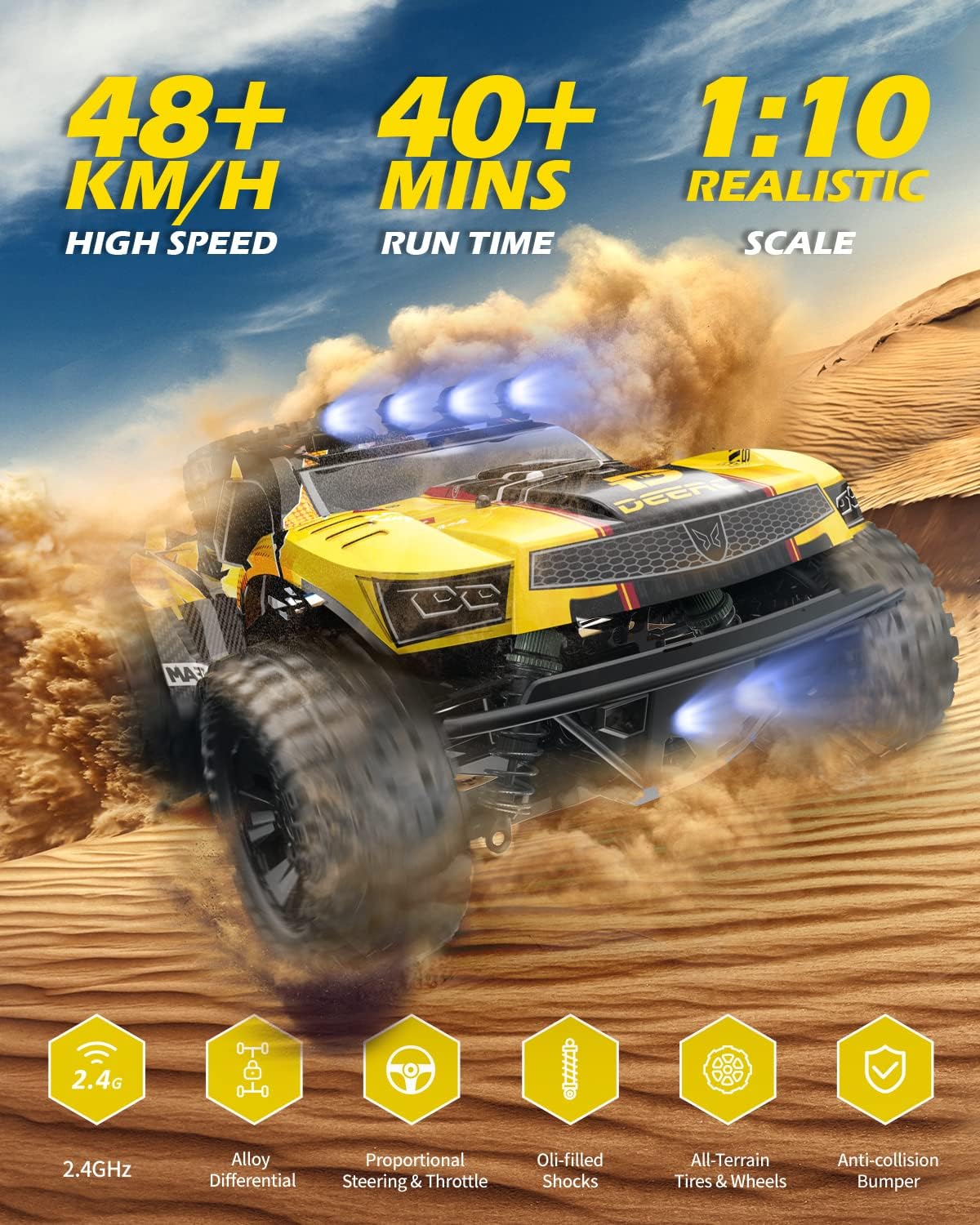 DEERC 9201E 1:10 Large Remote  - огляд і ціна Rc Hobby Grade